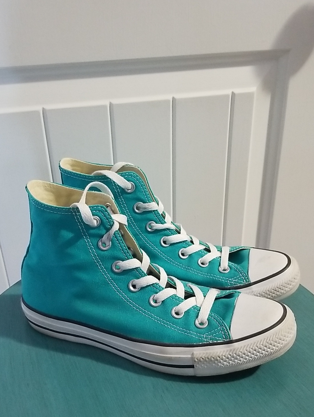 Converse Teal High-Top Canvas Sneakers Size 8 Women's 6 Mens
